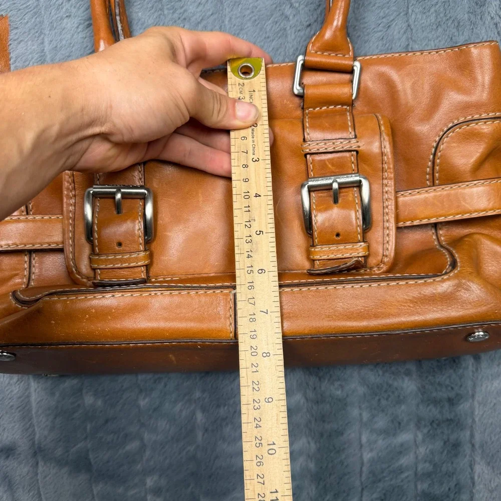 Michael Michael Kors Tan Leather Buckle Satchel Bag